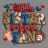Little Sister Biggest Fan Baseball Vintage Tee | Teevron