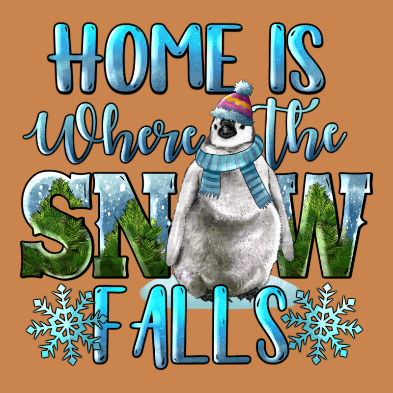 Home Is Where The Snow Falls Winter Penguin Heavyweight Hoodie by LillyAllenDesigns | Teevron