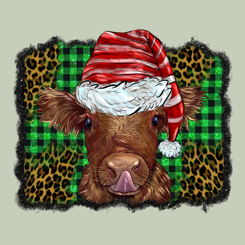 Christmas Leopard Buffalo Plaid Baby Highland Cow Long Sleeve Tee by BarkalooDesign | Teevron