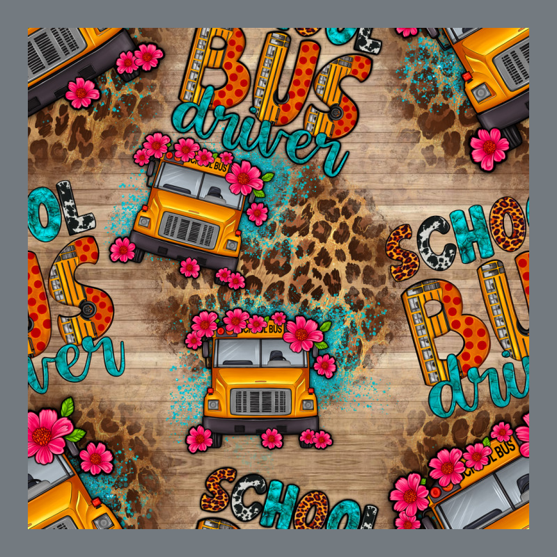 School Bus Driver And Flower Seamless Patterns Heavyweight Sweatshirt by BundleAndBundleShop | Teevron