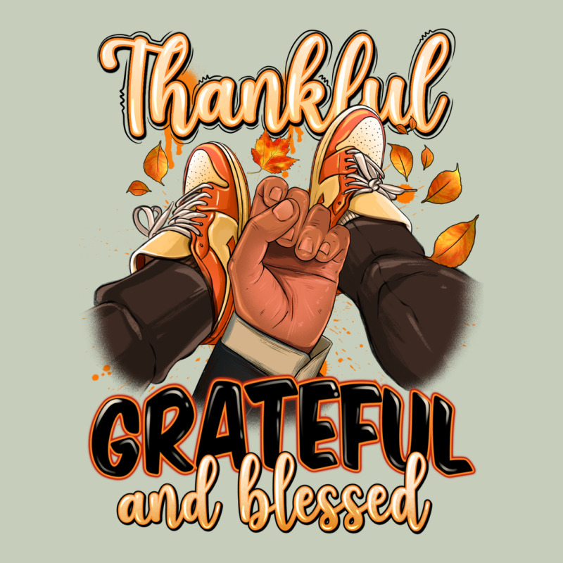 Thankful Grateful And Blessed Black Man Sneakers Ladies Tee by RanaPortraitStore | Teevron