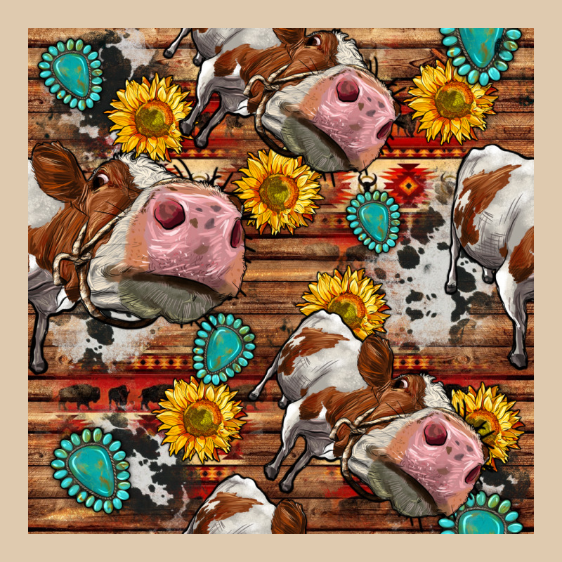 Cow And Western Seamless Pattern Heavyweight Sweatshirt by BundleAndBundleShop | Teevron