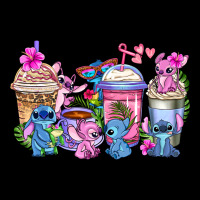 Stitch With Lilo Coffee Cups Premium Tee | Teevron