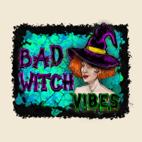 Halloween Bad Witch Vibes Watercolor Ladies Tee | Teevron