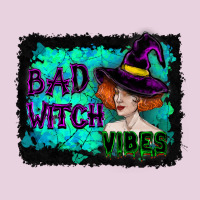 Halloween Bad Witch Vibes Watercolor Ladies Tee | Teevron