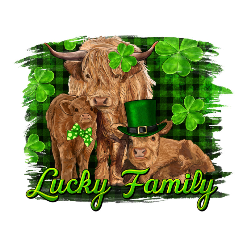 St Patrick's Day Lucky Cow Family Premium Tee by RanaPortraitStore | Teevron