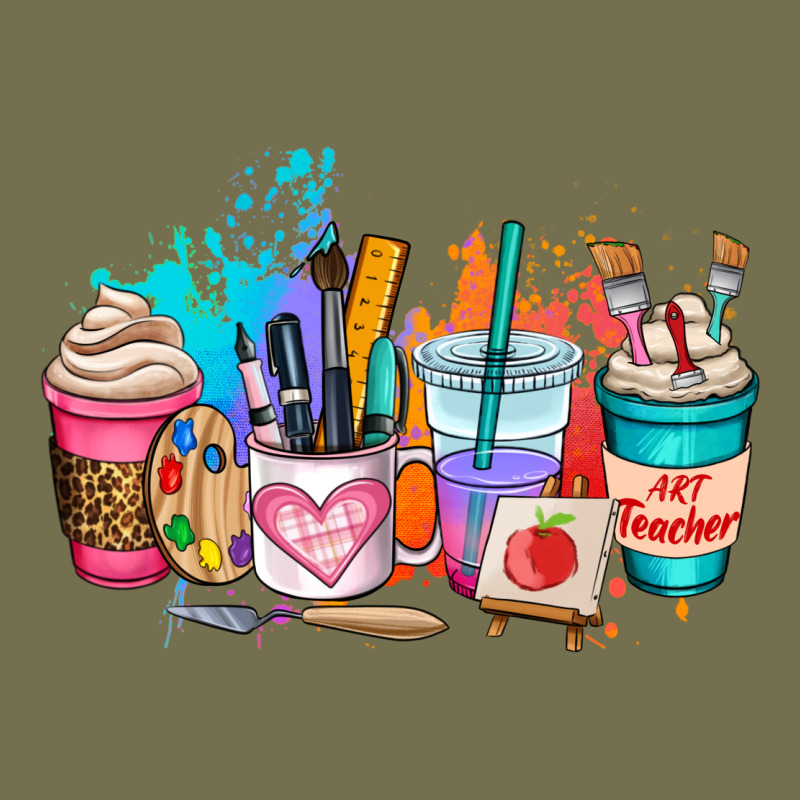 Art Teacher Coffee Cup Vintage Hoodie by AdoDesignShop | Teevron