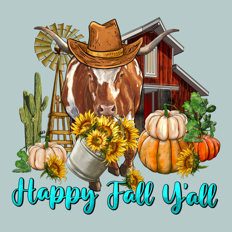 Happy Fall Y'all Longhorn Cow Heavy Core Tee by RanaPortraitStore | Teevron