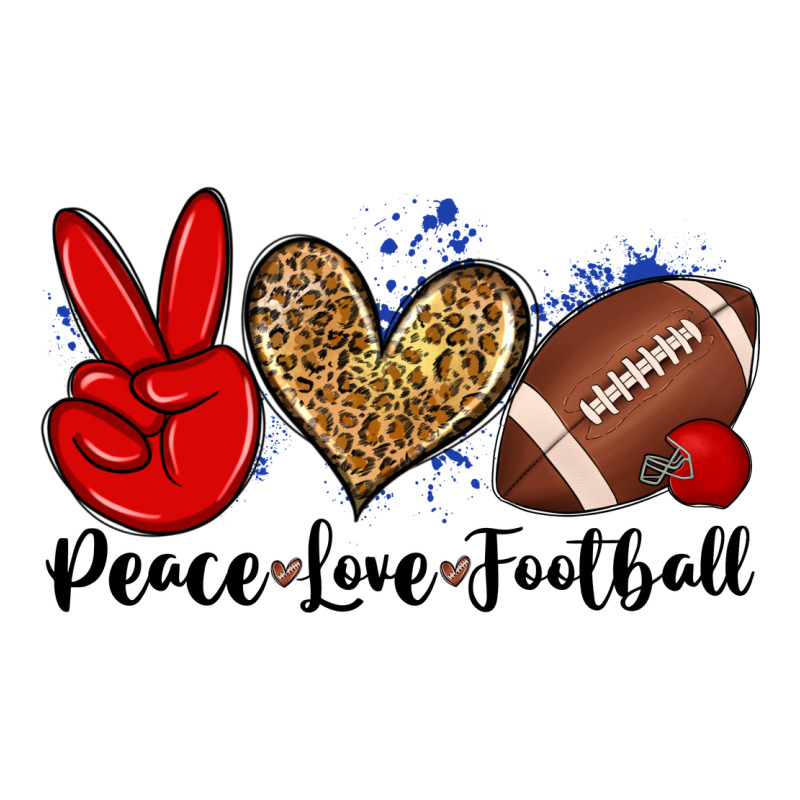 Peace Love Football Premium Tee by Zillion Design Studio | Teevron