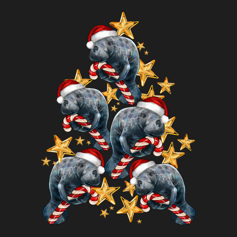 Christmas Tree With Manatee Heavyweight Hoodie by LillyAllenDesigns | Teevron