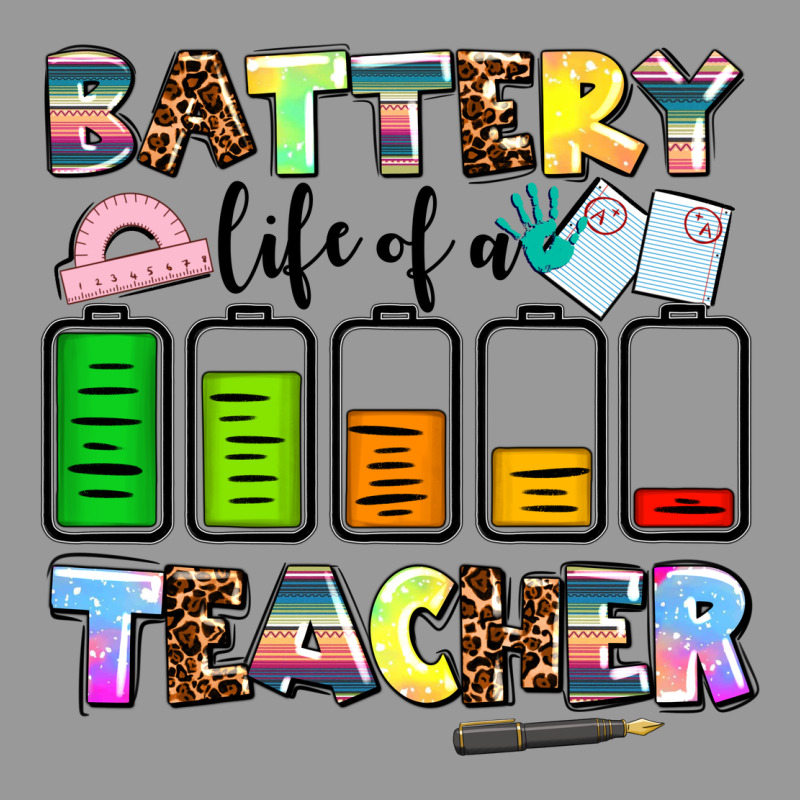 Battery Life Of A Teacher Vintage Hoodie by AdoDesignShop | Teevron