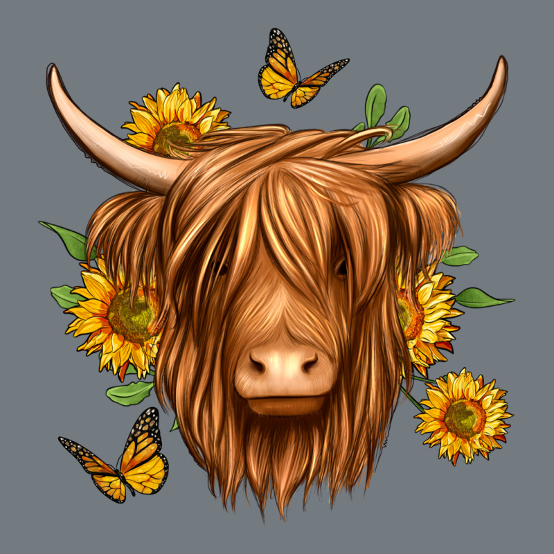 Sunflowers Long Haired Cow Heavyweight Sweatshirt by Jasminsmagicworld | Teevron