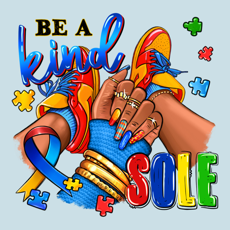 Be A Kind Sole Autism Afro Girl Sneakers Ladies Tee by RanaPortraitStore | Teevron