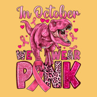 In October We Wear Pink Dinosaur Vintage Hoodie | Teevron
