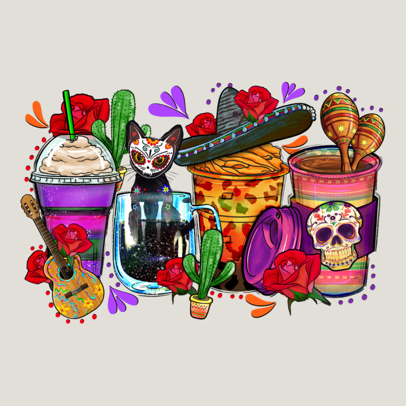 Day Of The Dead Coffee Cups Heavy Core Tee by Zillion Design Studio | Teevron