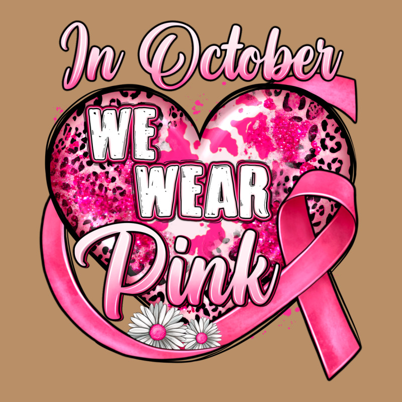In October We Wear Pink Heart Vintage Hoodie by JahusDesignShop | Teevron