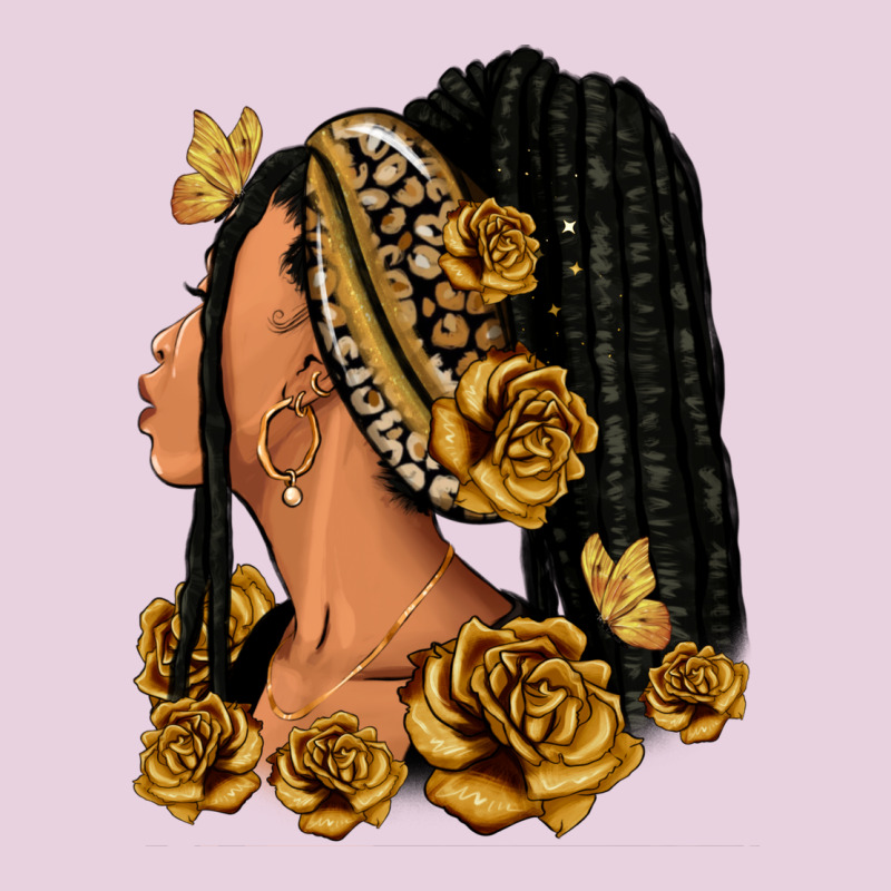 Gold Roses Afro Woman Ladies Tee by RanaPortraitStore | Teevron