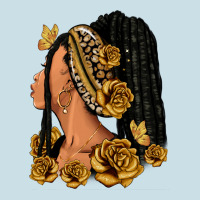 Gold Roses Afro Woman Ladies Tee | Teevron