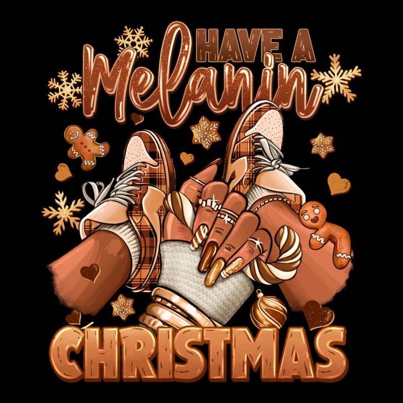 Have A Melanin Christmas Black Girl Sneakers Ladies Tee by RanaPortraitStore | Teevron