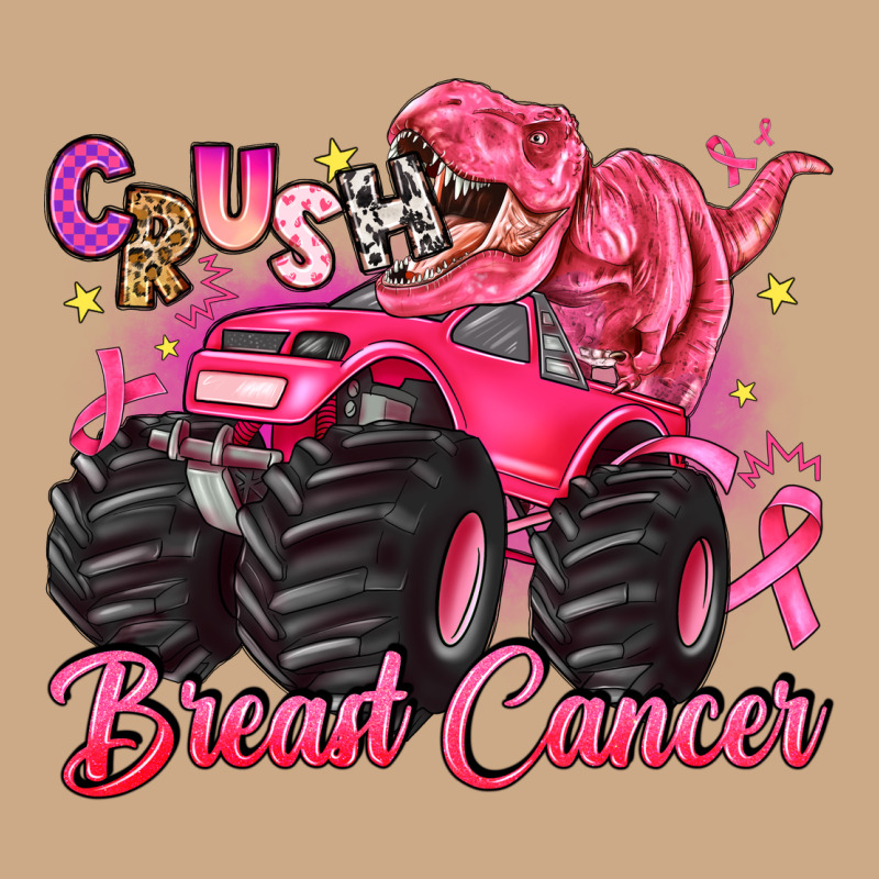 Crush Breast Cancer Monster Truck With Dinosaur Vintage Hoodie by JahusDesignShop | Teevron