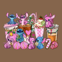 Stitch And Lilo Pink Christmas Coffee Cups Premium Tee | Teevron