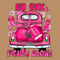 Breast Cancer No One Fights Alone Truck Football Vintage Hoodie | Teevron