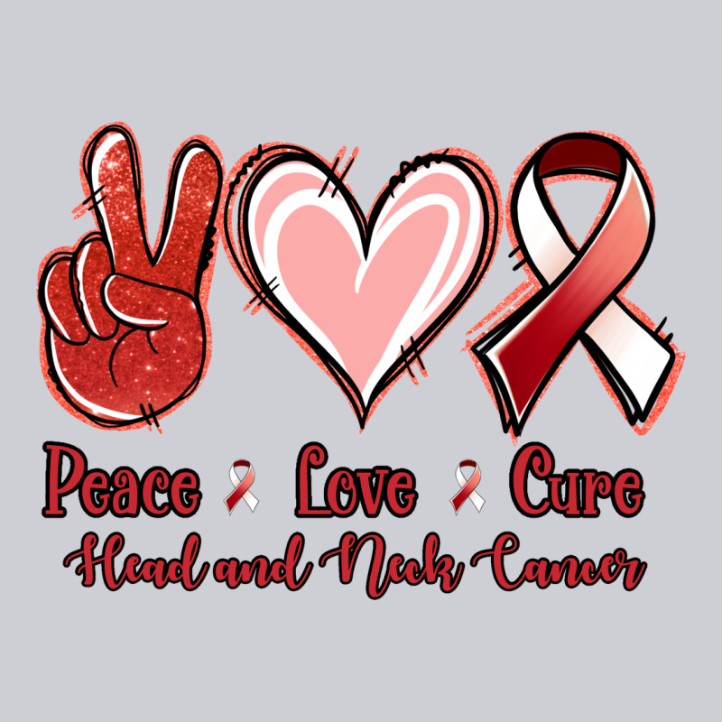 Peace Love Cure Head And Neck Cancer Heavyweight Sweatshirt by Jasminsmagicworld | Teevron