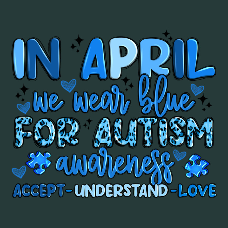 In April We Wear Blue For Autism Awareness Premium Sweatshirt by Artiststas | Teevron