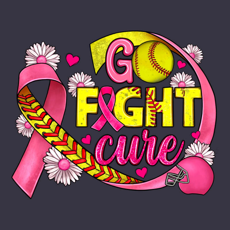 Breast Cancer Go Fight Cure Softball Vintage Hoodie by JahusDesignShop | Teevron