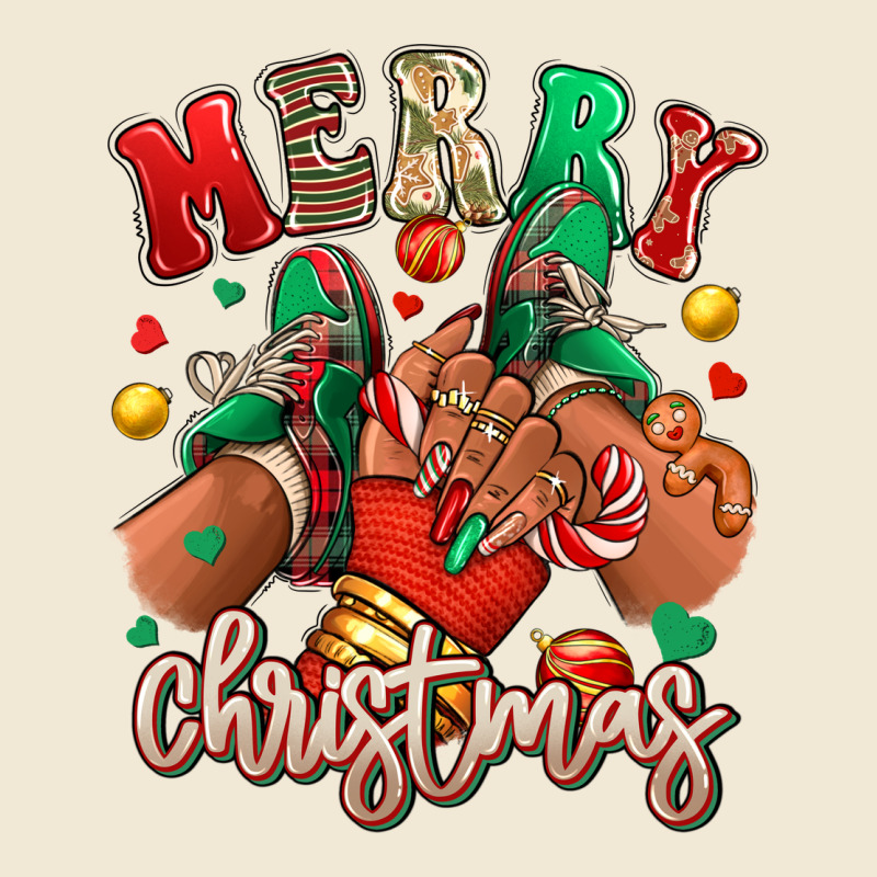 Merry Christmas Black Girl Sneakers Ladies Tee by RanaPortraitStore | Teevron
