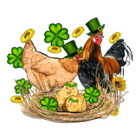 st patricks day farm chicken rooster chick  shamrock gold | Teevron