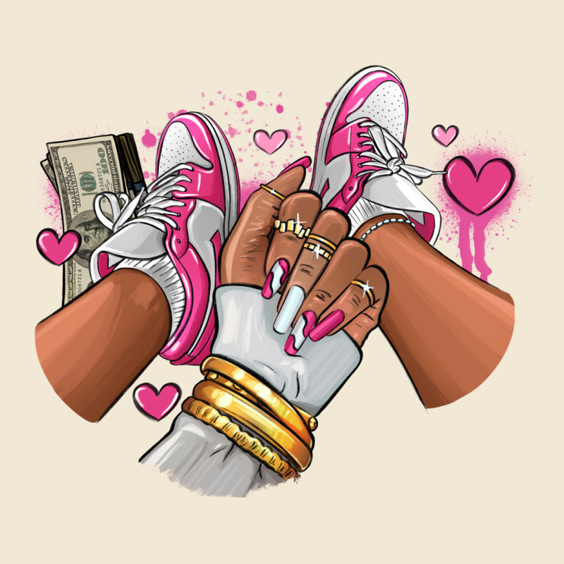 Pink And White Sneaker Girl Ladies Tee by RanaPortraitStore | Teevron