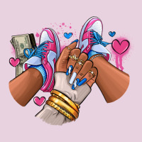 Pink And Blue Sneaker Girl Ladies Tee | Teevron