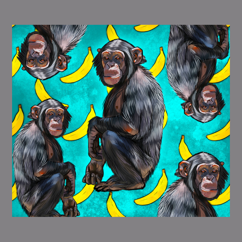 Chimpanzee And Banana Heavyweight Hoodie by LillyAllenDesigns | Teevron