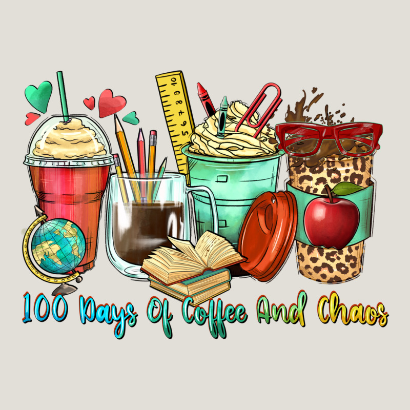 100 Days Of Coffee And Chaos Coffee Cups Heavy Core Tee by Zillion Design Studio | Teevron
