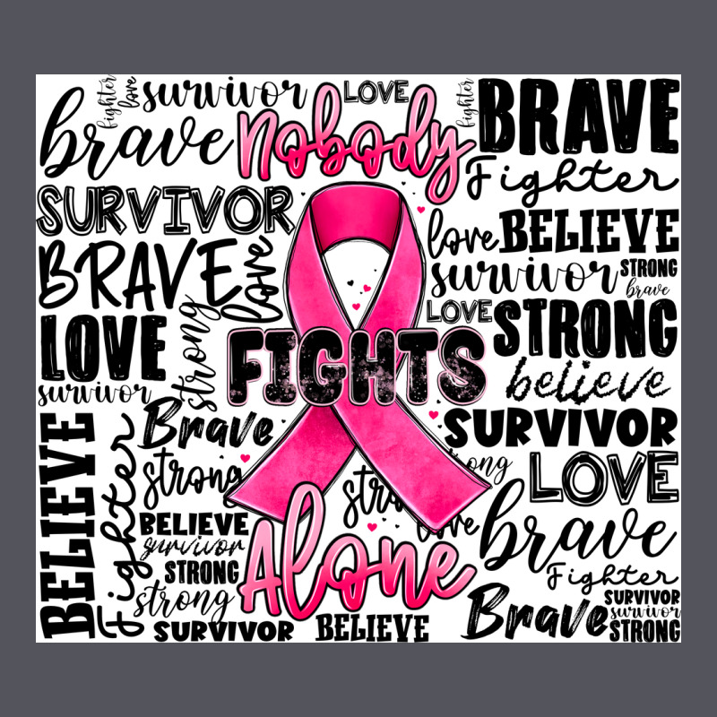 Breast Cancer Nobody Fights Alone Vintage Hoodie by JahusDesignShop | Teevron