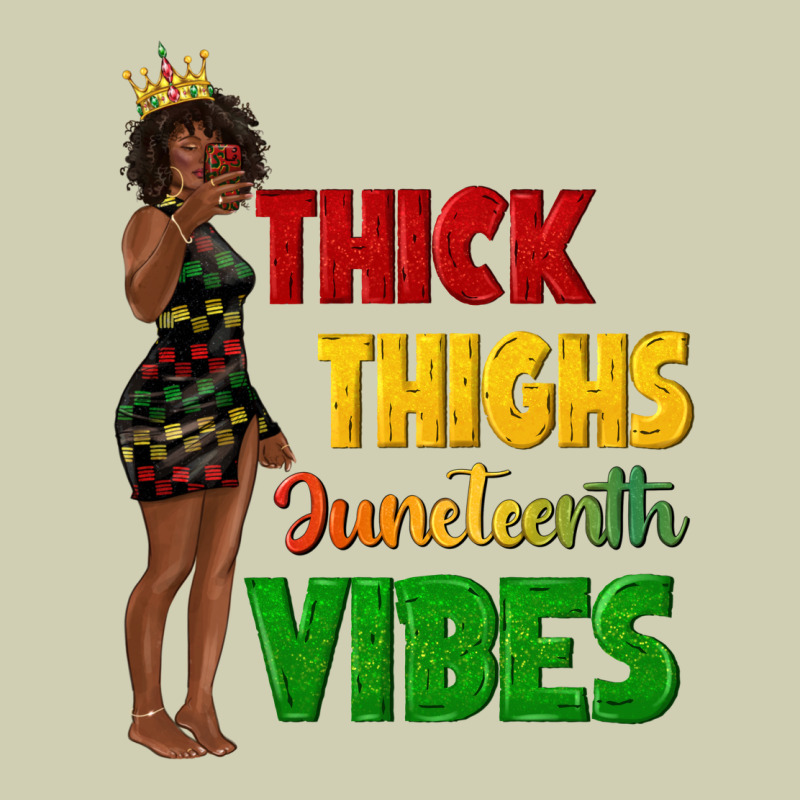 Thick Thighs Juneteenth Vibes With Afro Black Woma Heavy Core Tee by texasbilliewilder | Teevron