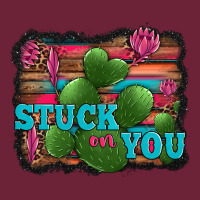 Stuck On You Heart Cactus Serape Leopard Background Long Sleeve Tee | Teevron