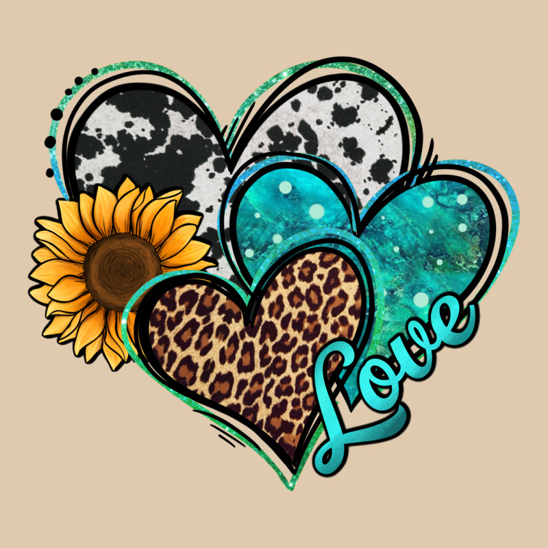 Turquoise Sunflower Hearts Heavyweight Sweatshirt by Jasminsmagicworld | Teevron
