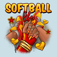 Softball Life Afro Girl Sneakers Ladies Tee | Teevron