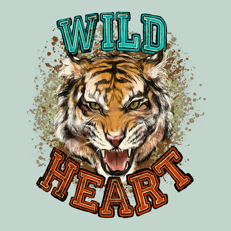 Wild Heart Tiger College Western Zipper Hoodie by NancyCooperArtShop | Teevron