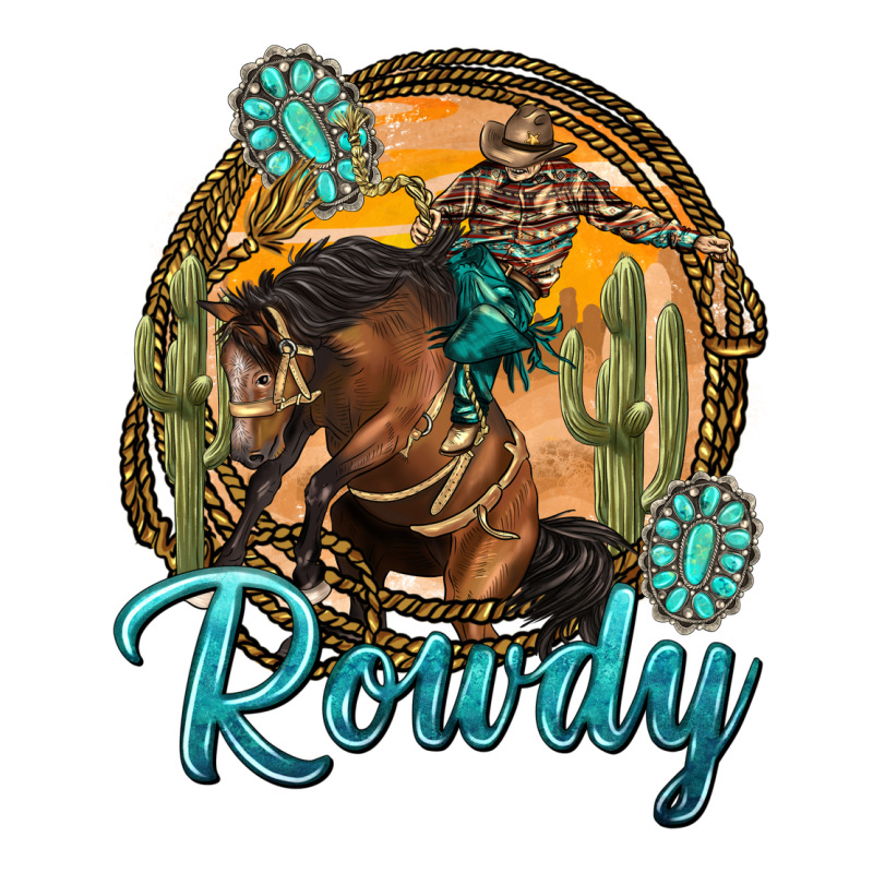 Western Rowdy Zipper Hoodie by NancyCooperArtShop | Teevron