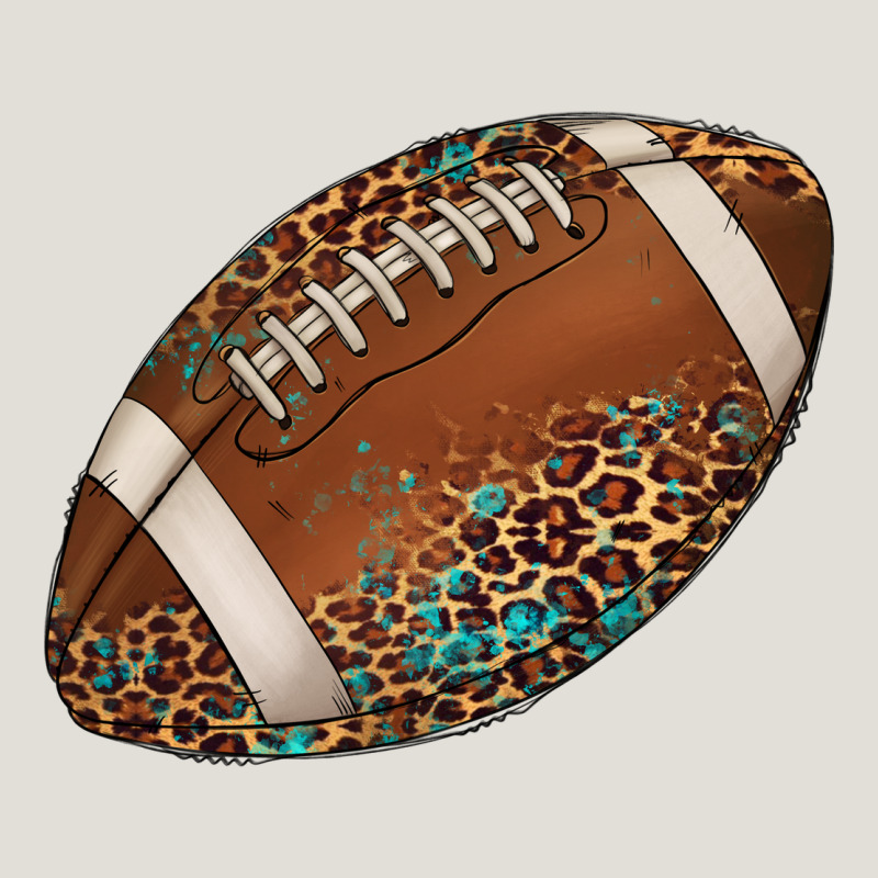 Western Football Leopard Turquoise Pattern Heavy Core Tee by Artiststas | Teevron