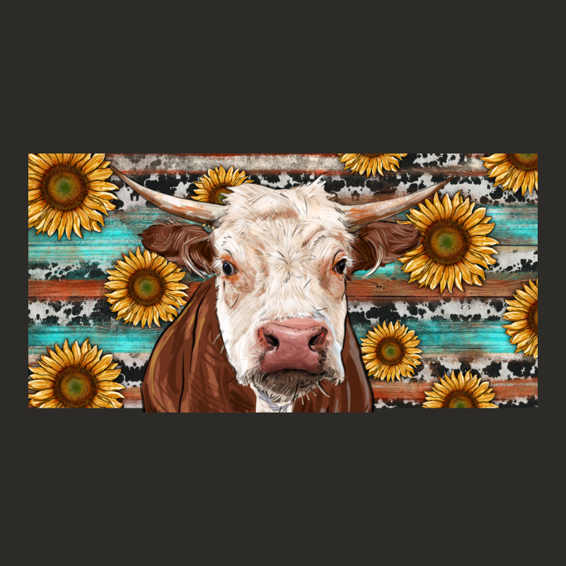 Heifer With Sunflower And Serape Heavy Core Tee by RanaPortraitStore | Teevron