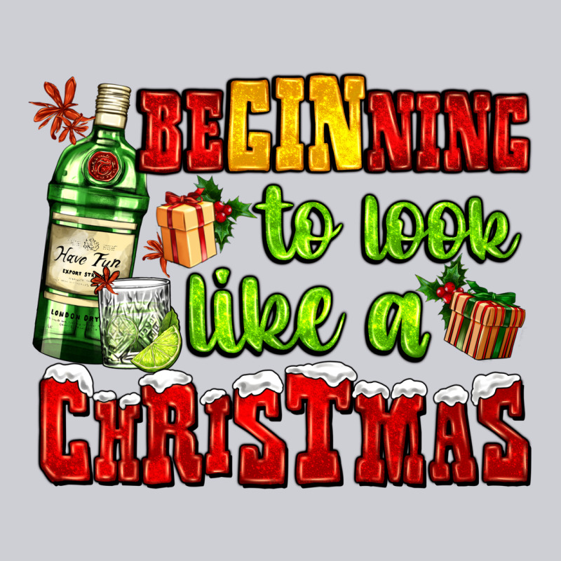 Beginning To Look Like A Christmas With Gin And Gifts Heavyweight Sweatshirt by AdoDesignShop | Teevron