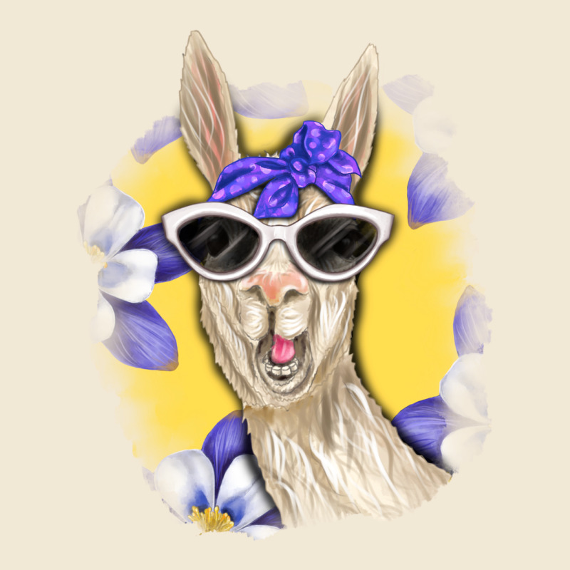 Llama With Sunglasses Ladies Tee by RanaPortraitStore | Teevron
