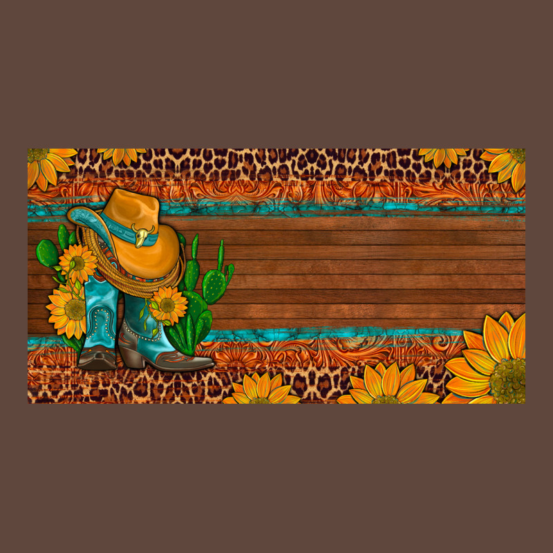 Custom Cowboy Boots Sunflowers And Cactus License Plate Classic Tee by Artiststas | Teevron