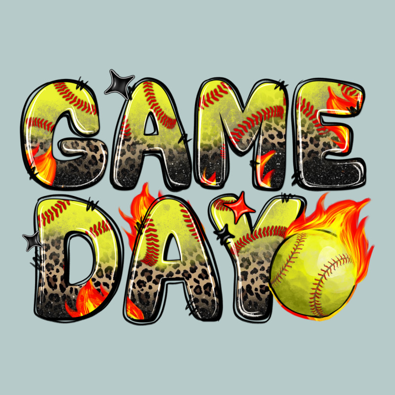 Game Day Softball Leopard Heavy Core Tee by Zillion Design Studio | Teevron