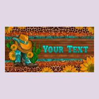 Preview Custom Cowboy Boots Sunflowers And Cactus License Plate Classic Tee | Teevron