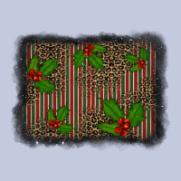 Christmas Plaid Leopard Mistletoe Background Long Sleeve Tee | Teevron